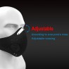 Máscara de proteção facial / bucal - KN95 - com filtro PM25 - válvula de ar - antibacteriana
