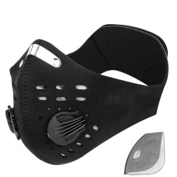 Máscara de proteção facial / bucal - KN95 - com filtro PM25 - válvula de ar - antibacteriana