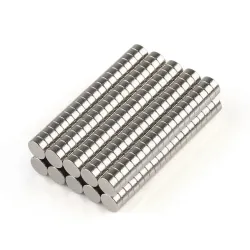 N35 - ímã de neodímio - disco forte - 6mm * 2mm - 50 peças