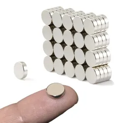 N35 - ímã de neodímio - disco forte - 6mm * 2mm - 50 peças