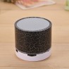 Mini alto-falante Bluetooth - LED - cartão TF - design rachado
