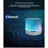 Mini alto-falante Bluetooth - LED - cartão TF - design rachado