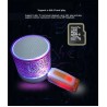 Mini alto-falante Bluetooth - LED - cartão TF - design rachado
