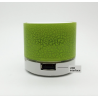 Mini alto-falante Bluetooth - LED - cartão TF - design rachado