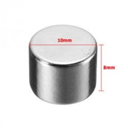 N35 - ímã de neodímio - cilindro forte - 10mm * 8mm - 20 peças