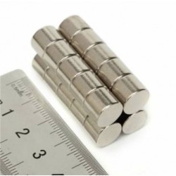N35 - ímã de neodímio - cilindro forte - 10mm * 8mm - 20 peças