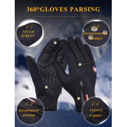 Warm skiing gloves - touch screen function - zipper - waterproofGloves