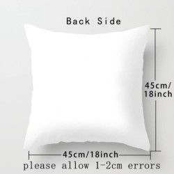 Decorative white cushion cover - black English alphabet / flowers - 45 * 45 cmCushion covers