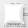 Decorative white cushion cover - black English alphabet / flowers - 45 * 45 cmCushion covers