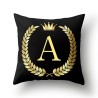 Decorative black cushion cover - golden alphabet letters - 45 * 45 cmCushion covers