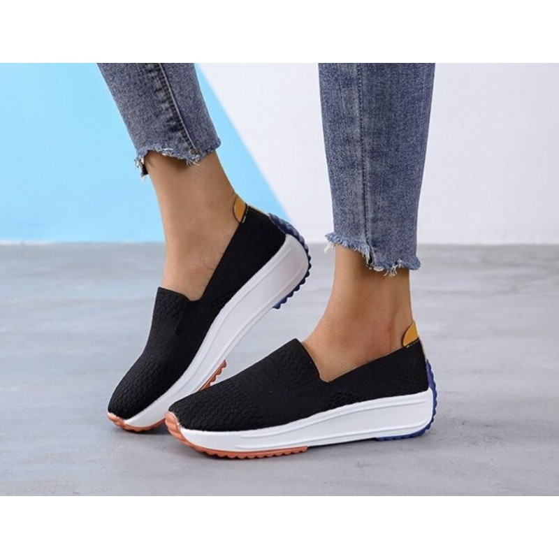 Mocassins de malha sem cadarço - tênis rasos
