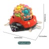 Joaninha - cubo mágico de massagem - brinquedo sensorial / giratório - LED