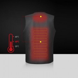 Colete de aquecimento infravermelho USB - jaqueta térmica elétrica