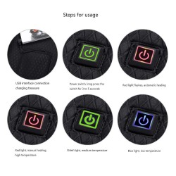 Colete de aquecimento infravermelho USB - jaqueta térmica elétrica