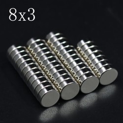 N35 - ímã de neodímio - disco forte - 8mm * 3mm