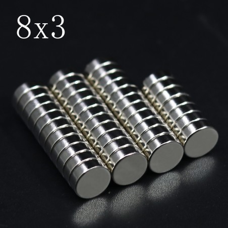N35 - ímã de neodímio - disco forte - 8mm * 3mm