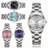 CHRONOS - Relógio de quartzo com strass - aço inoxidável - à prova d'água