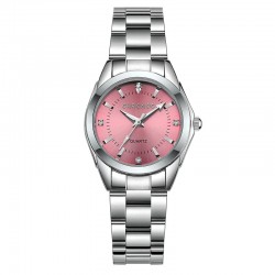 CHRONOS - Relógio de quartzo com strass - aço inoxidável - à prova d'água