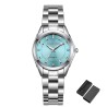 CHRONOS - Relógio de quartzo com strass - aço inoxidável - à prova d'água