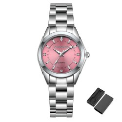 CHRONOS - Relógio de quartzo com strass - aço inoxidável - à prova d'água