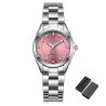 CHRONOS - Relógio de quartzo com strass - aço inoxidável - à prova d'água