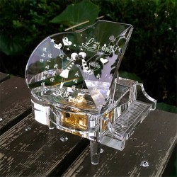 Crystal piano - music boxValentine's day