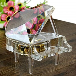 Piano de cristal - caixa de música