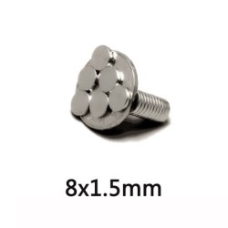 N35 - ímã de neodímio - disco forte - 8 mm * 1,5 mm