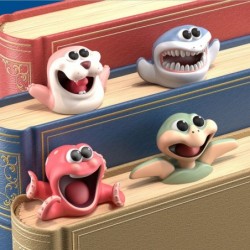 Marcadores 3D - em forma de animal - para livros / cadernos