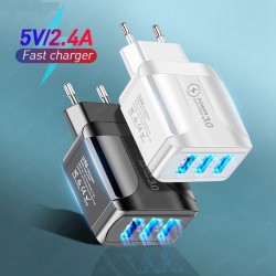 Carregador de 3 portas USB - carga rápida 3.0