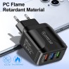Carregador de 3 portas USB - carga rápida 3.0