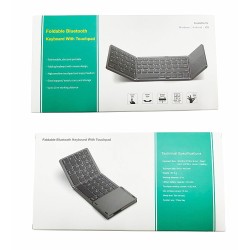 Teclado Bluetooth dobrável - com touchpad - ultrafino