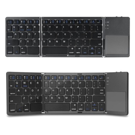 Teclado Bluetooth dobrável - com touchpad - ultrafino