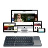 Teclado Bluetooth dobrável - com touchpad - ultrafino