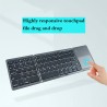 Teclado Bluetooth dobrável - com touchpad - ultrafino