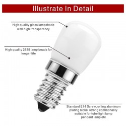 3W - E14 - AC 220V - LED - lâmpada de geladeira - 2 peças