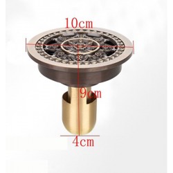 Antique brass - round bathroom floor drain - waste drainerDrains