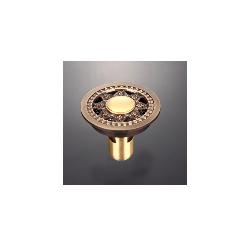 Antique brass - round bathroom floor drain - waste drainerDrains