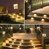 Luzes de deck solar - pátio - cerca - jardim - à prova d'água - LED