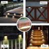 Luzes de deck solar - pátio - cerca - jardim - à prova d'água - LED