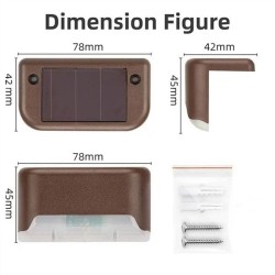 Luzes de deck solar - pátio - cerca - jardim - à prova d'água - LED