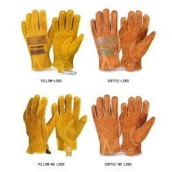 Luvas de segurança / trabalho - extensíveis - corte de madeira / jardinagem - couro