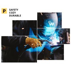 Safety / work gloves - stretchable - wood cutting / gardening - leatherSafety & protection