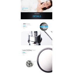 Round shower head - with filter - detachable - water savingShower Heads