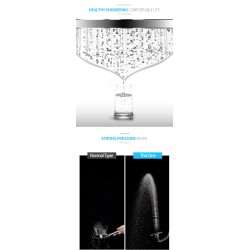Round shower head - with filter - detachable - water savingShower Heads
