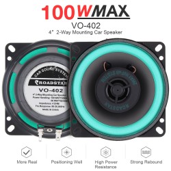 Altifalante coaxial universal para automóvel - Hifi - gama completa - montagem de 2 vias - 100 W