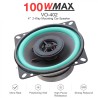 Altifalante coaxial universal para automóvel - Hifi - gama completa - montagem de 2 vias - 100 W
