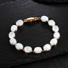 Pulseira elegante - pedra natural do luar - prata de lei 925