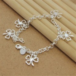 Pulseira trevo de quatro folhas - prata 925