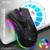 BM600 - wireless RGB gaming mouse - honeycomb design - rechargeable - USB - 2.4GMouses